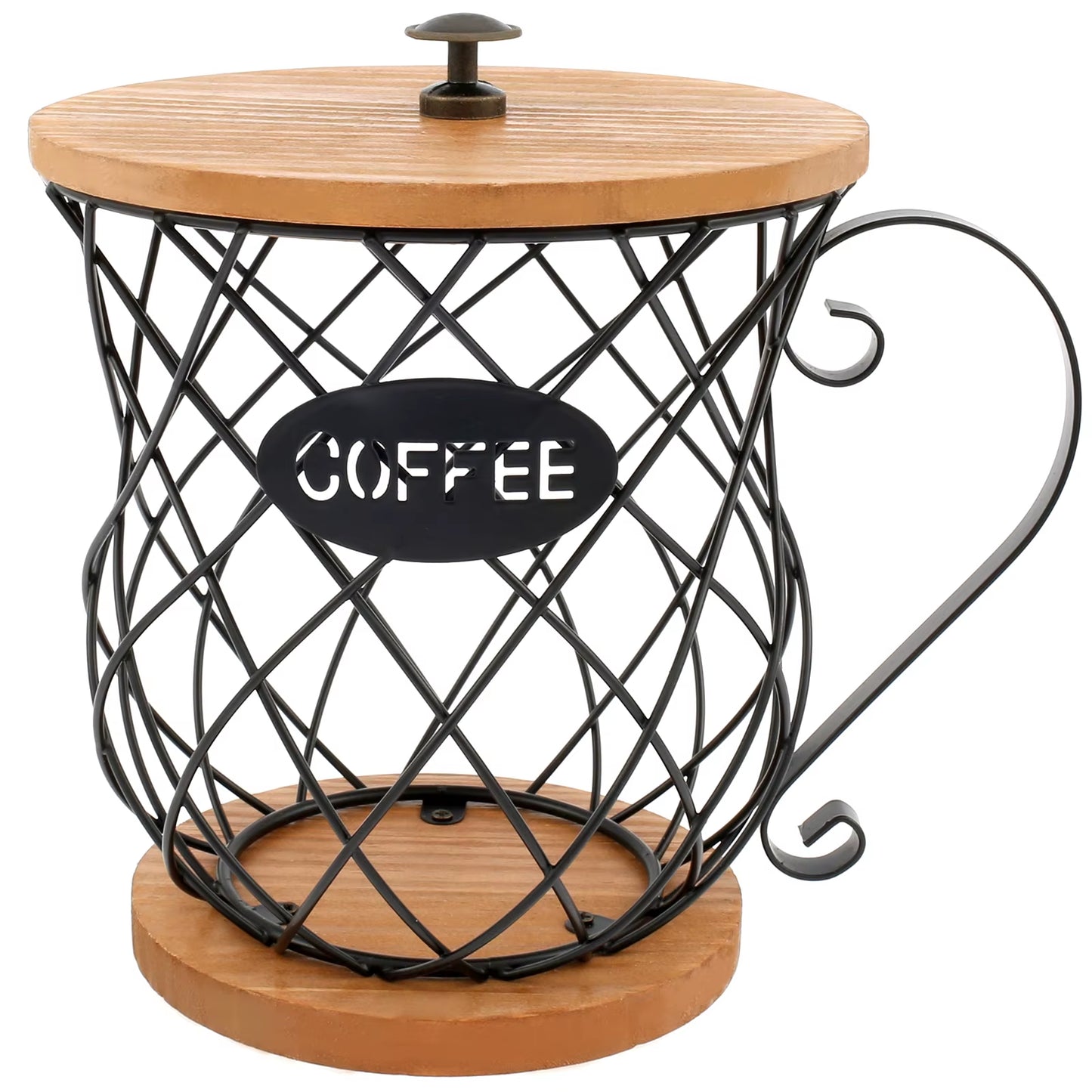 Coffee Pod Holder Iron Coffee Capsule Holder Hollow Coffee Pod Storage Kitchen Countertop Organizer Waterproof Base Baskets
