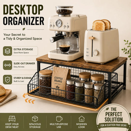 Pull-Out Kitchen Counter & Coffee Station Organizer