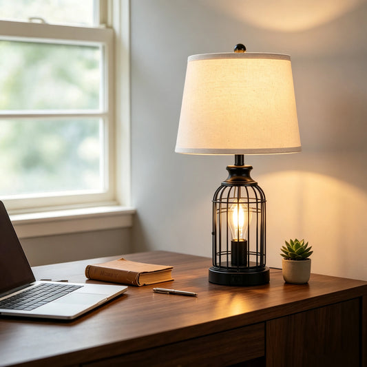 23-Inch Modern Minimalist Double-Layer Table Lamp