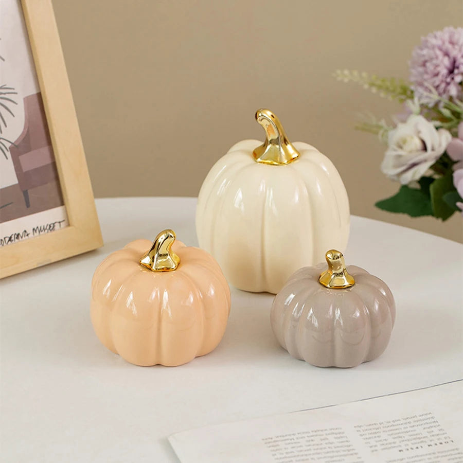 Nordic Ceramic Pumpkin, Autumn Decor