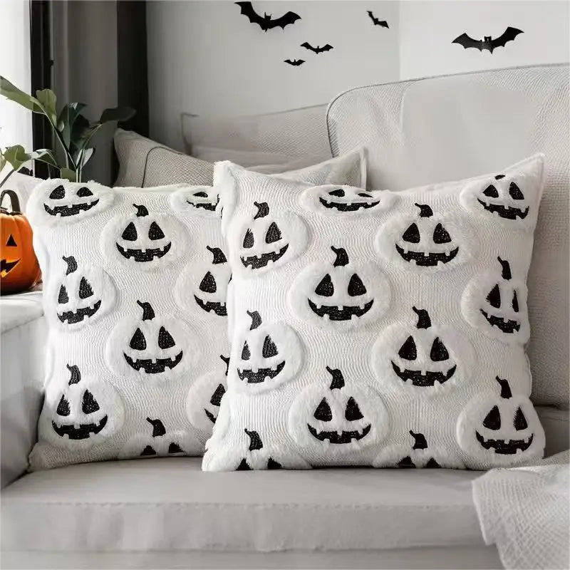 Fall Halloween Decorative Pillow Covers, 18x18