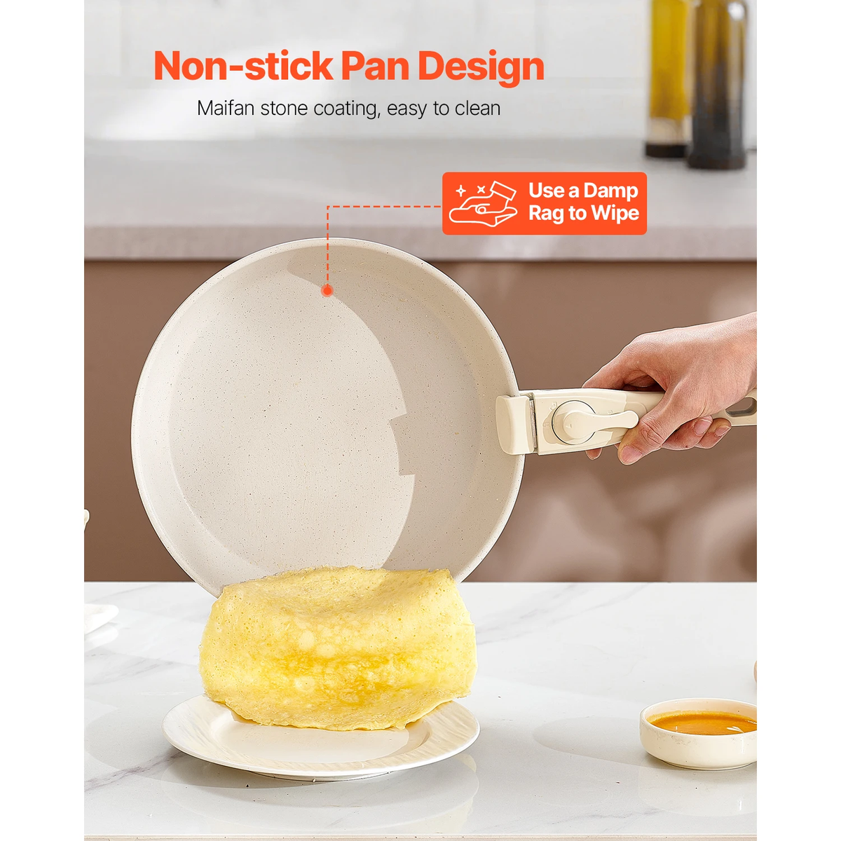 17-Piece Nonstick Cookware Set with Detachable Handles