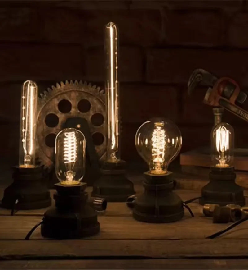 XIHOME Steampunk Water Pipe Desk Lamp Base