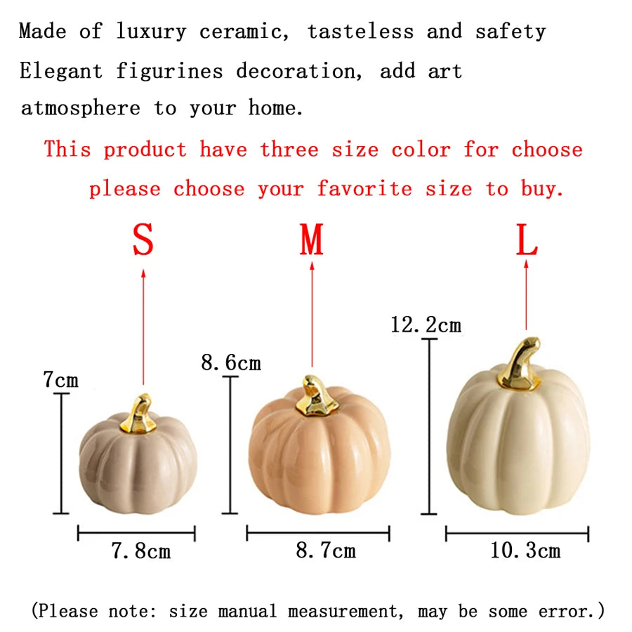 Nordic Ceramic Pumpkin, Autumn Decor