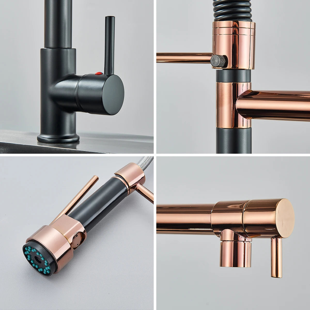 Modern Spring Pull-Down Kitchen Sink Faucet