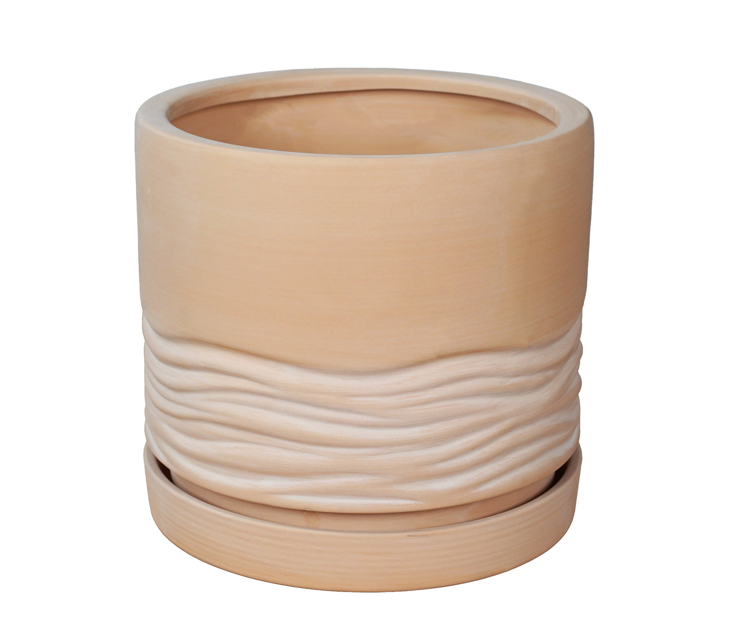 8.2" X 8.2" X 8" round Red Terracotta Terry Plant Planter