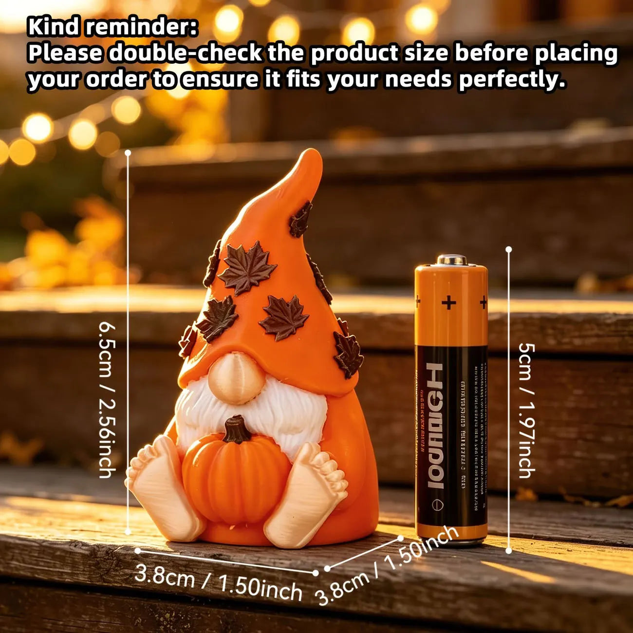 Harvest Festival Pumpkin Gnome Doll Ornament