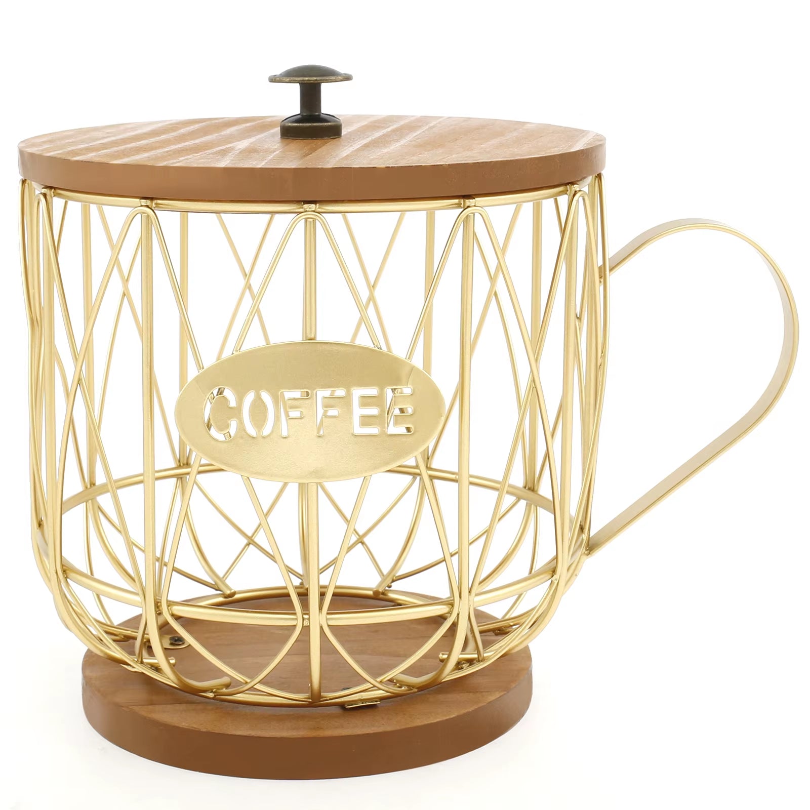 Coffee Pod Holder Iron Coffee Capsule Holder Hollow Coffee Pod Storage Kitchen Countertop Organizer Waterproof Base Baskets
