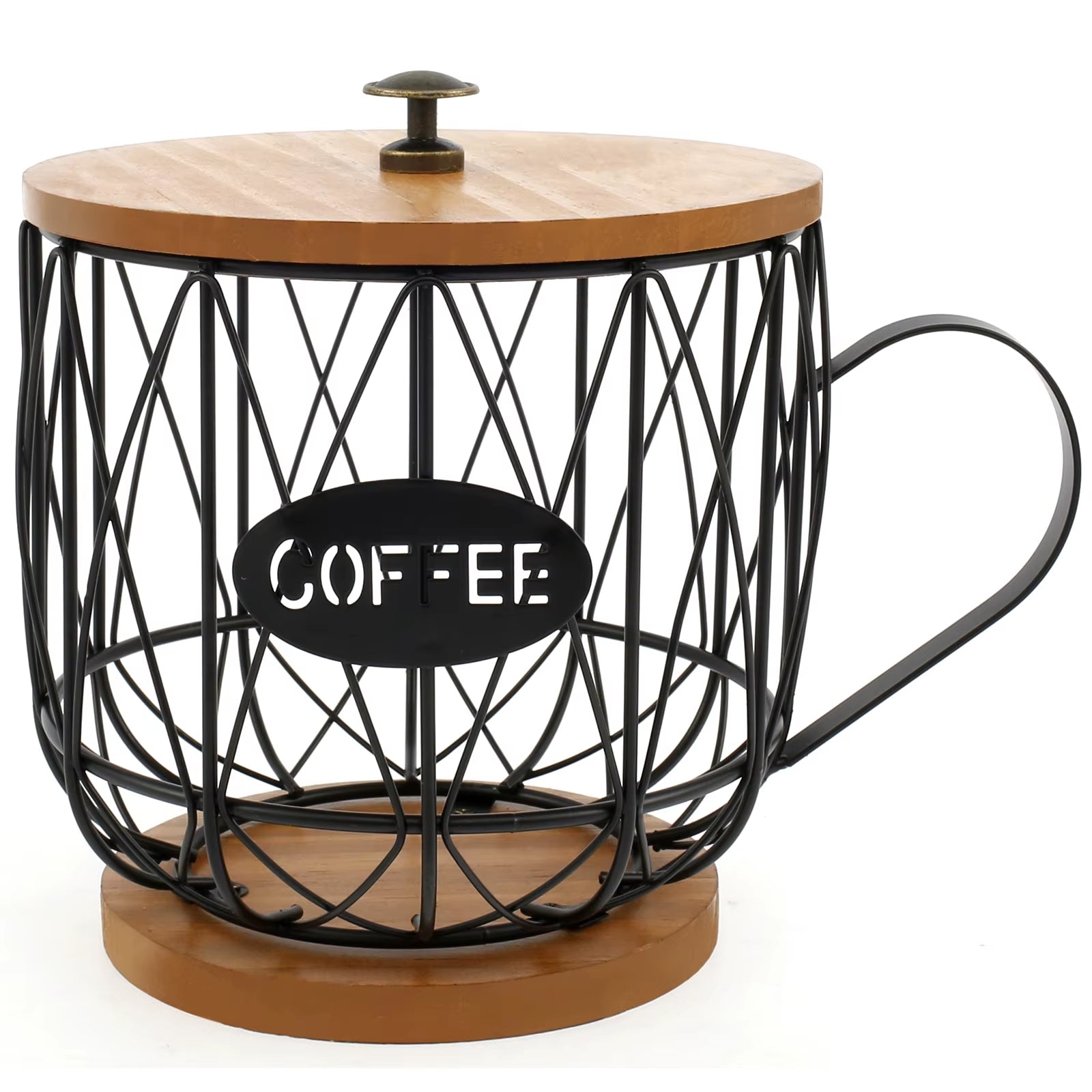Coffee Pod Holder Iron Coffee Capsule Holder Hollow Coffee Pod Storage Kitchen Countertop Organizer Waterproof Base Baskets