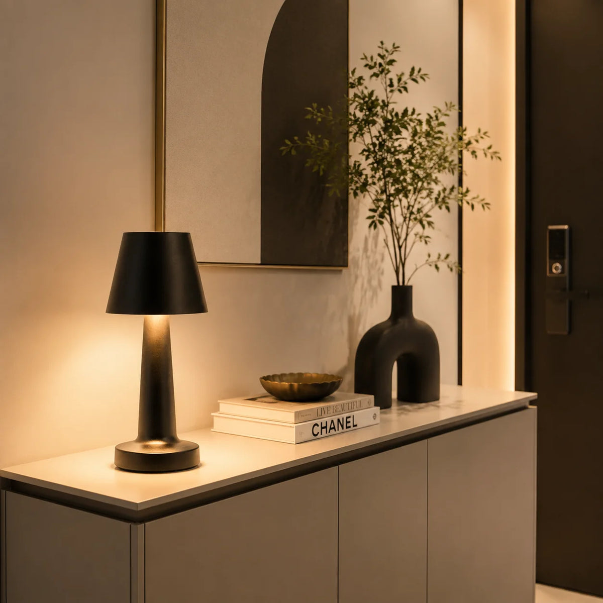 Wireless Rechargeable LED Mushroom Table Lamp