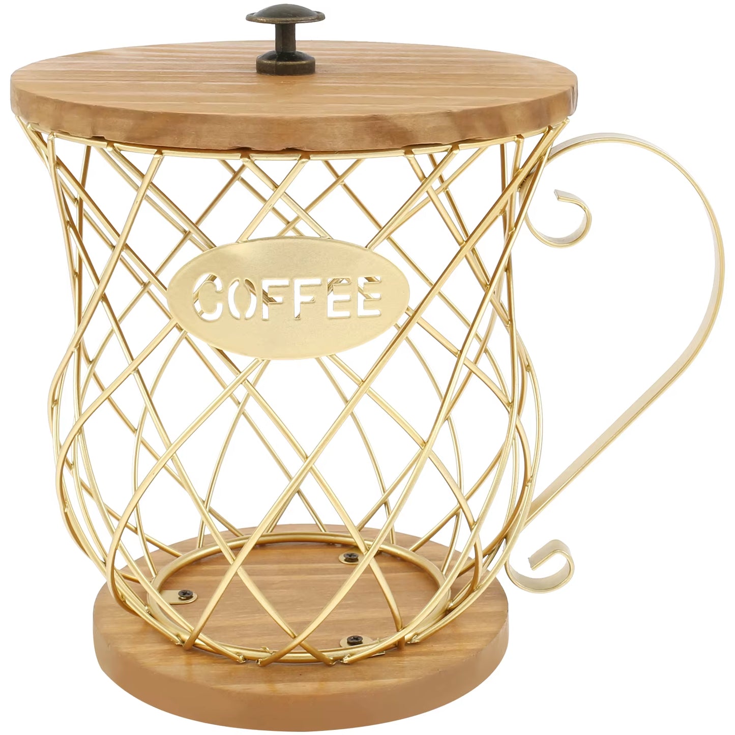 Coffee Pod Holder Iron Coffee Capsule Holder Hollow Coffee Pod Storage Kitchen Countertop Organizer Waterproof Base Baskets