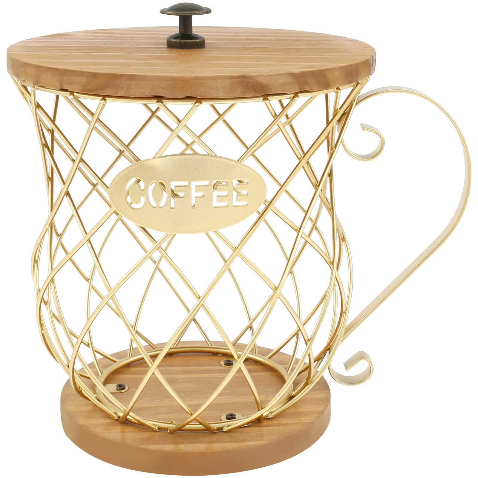 Coffee Pod Holder Iron Coffee Capsule Holder Hollow Coffee Pod Storage Kitchen Countertop Organizer Waterproof Base Baskets
