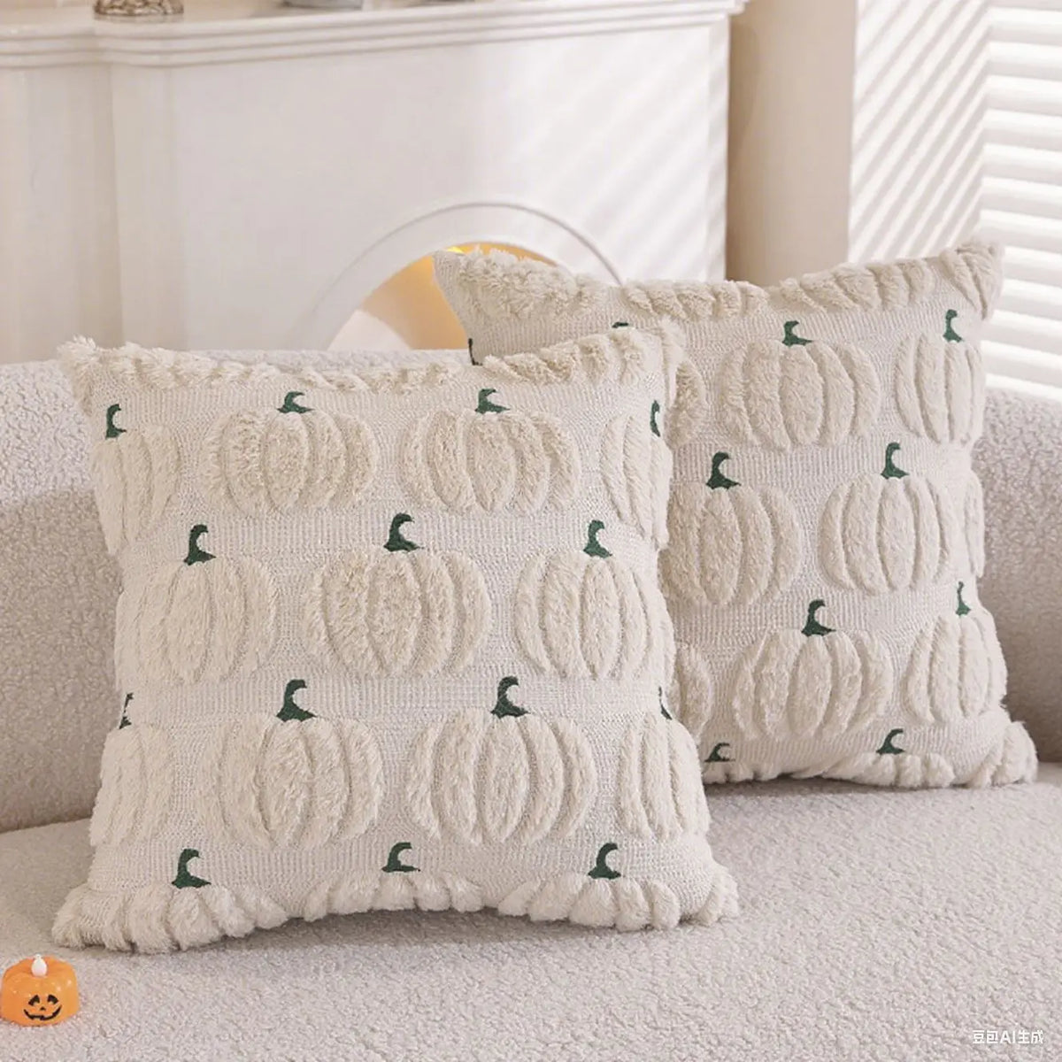 Fall Halloween Decorative Pillow Covers, 18x18