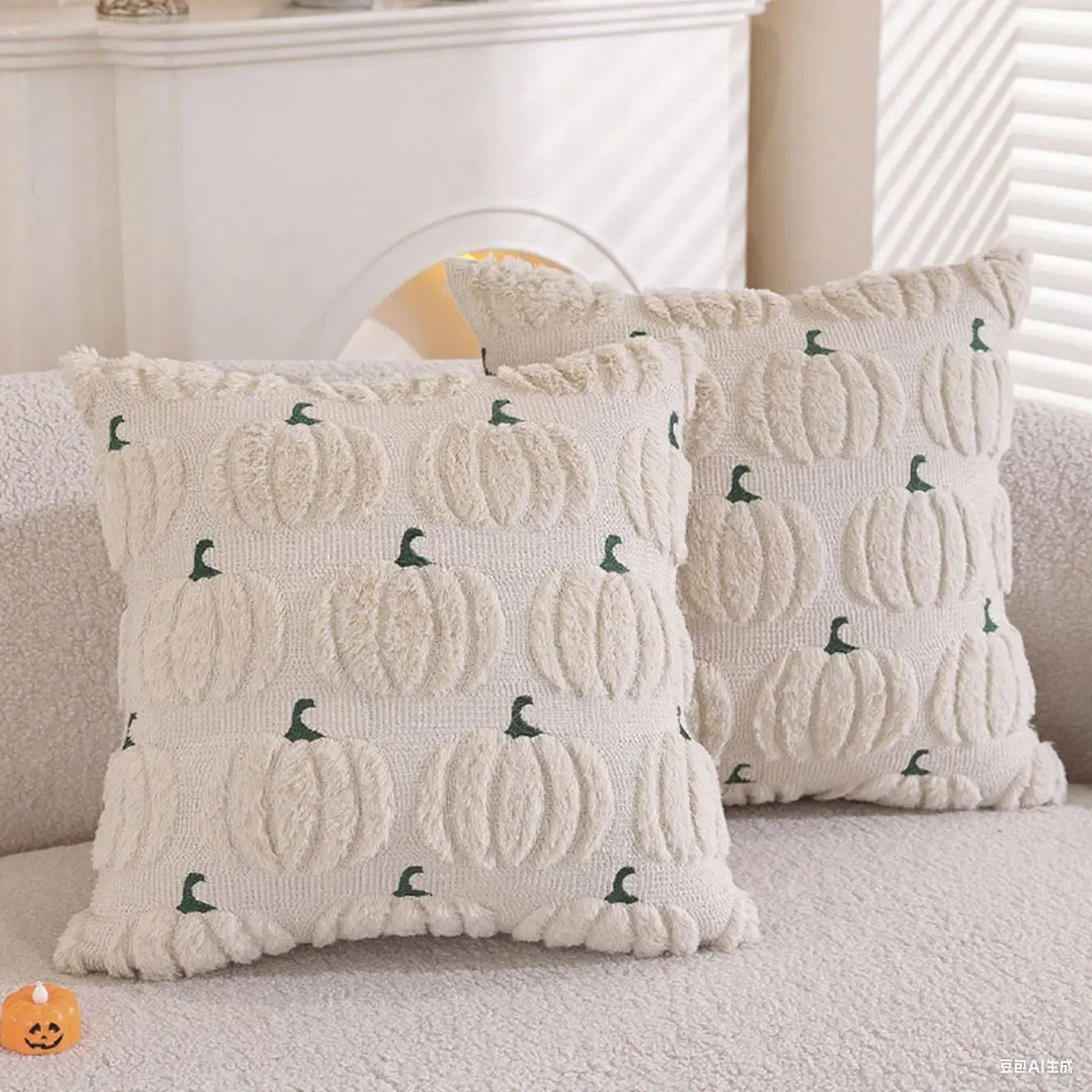 Fall Halloween Decorative Pillow Covers, 18x18