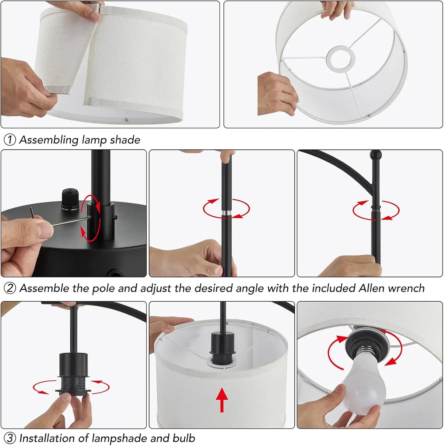 23.5-Inch Fully Dimmable Table Lamp Set of 2