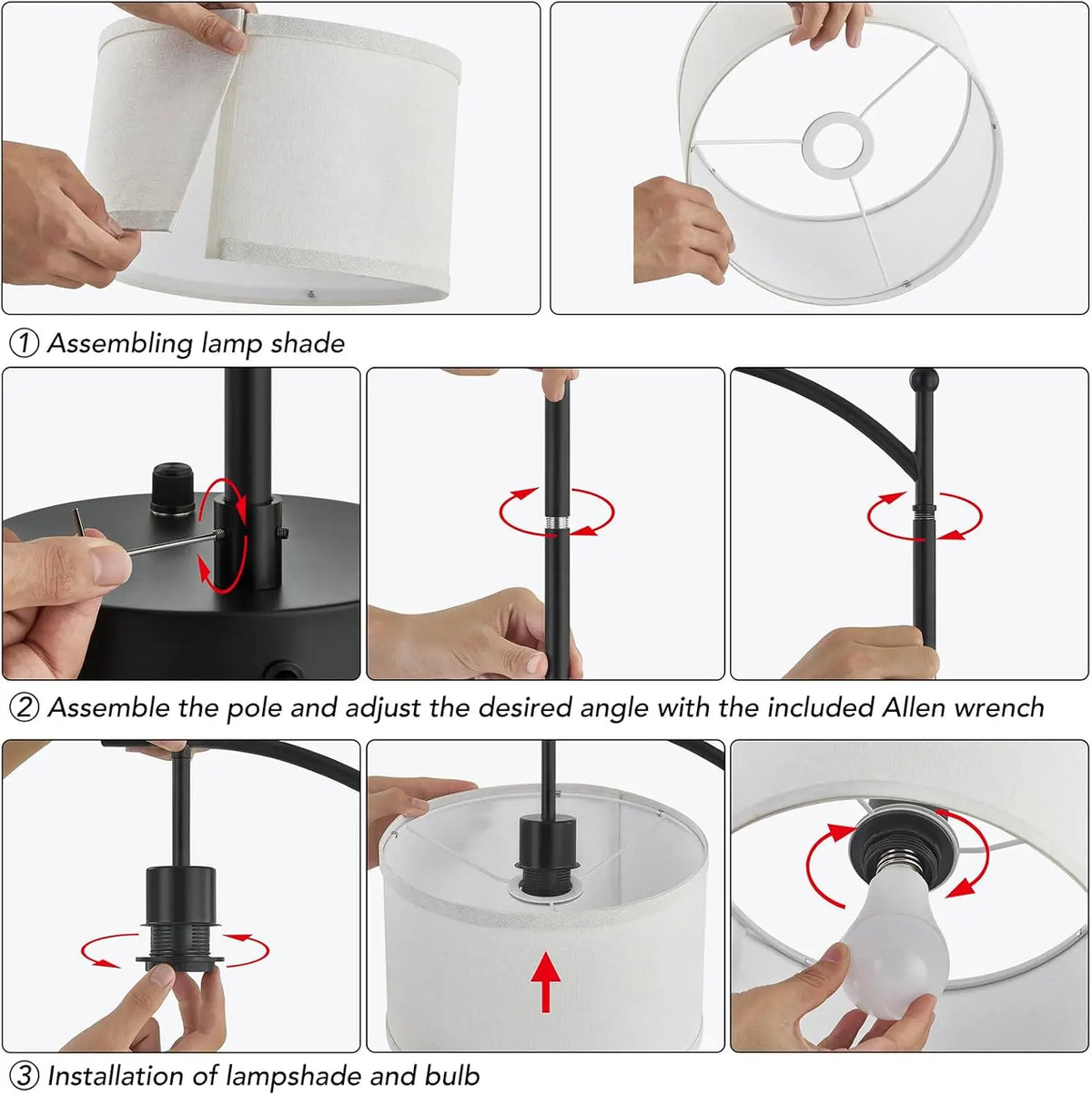 23.5-Inch Fully Dimmable Table Lamp Set of 2