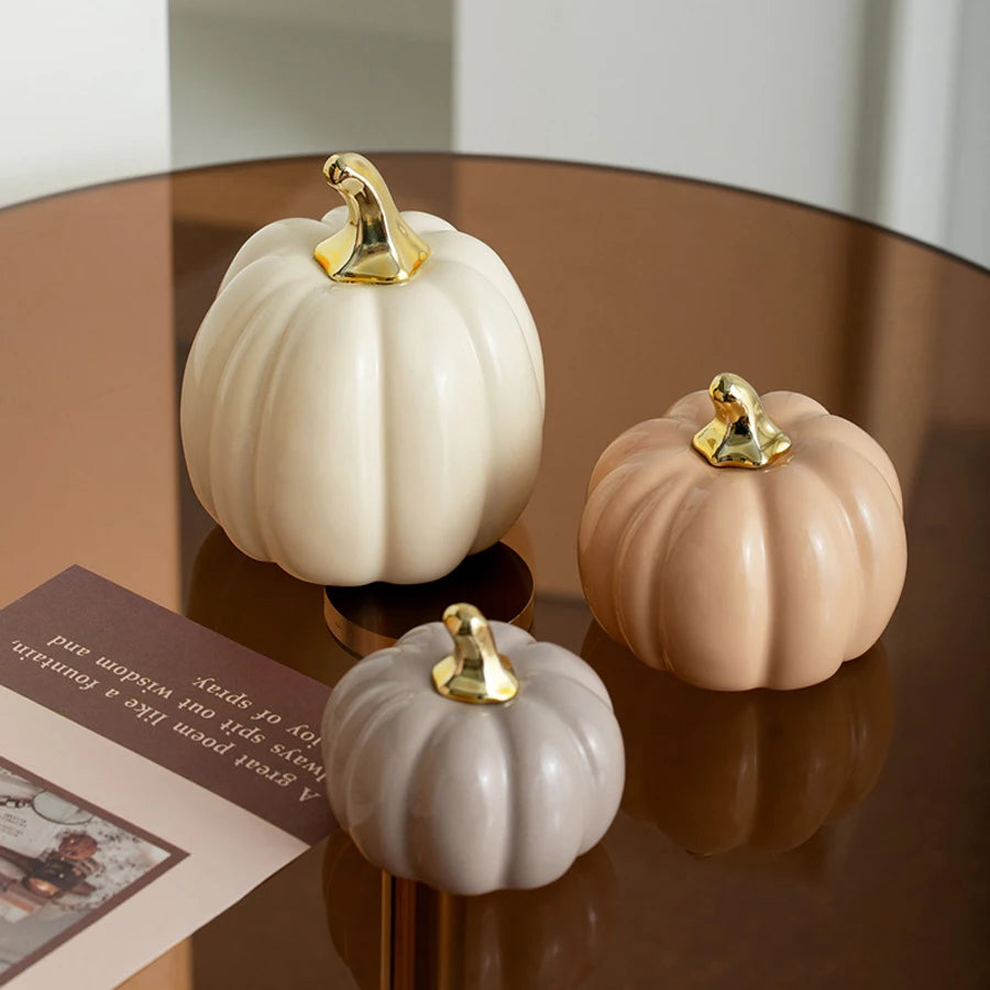 Nordic Ceramic Pumpkin, Autumn Decor