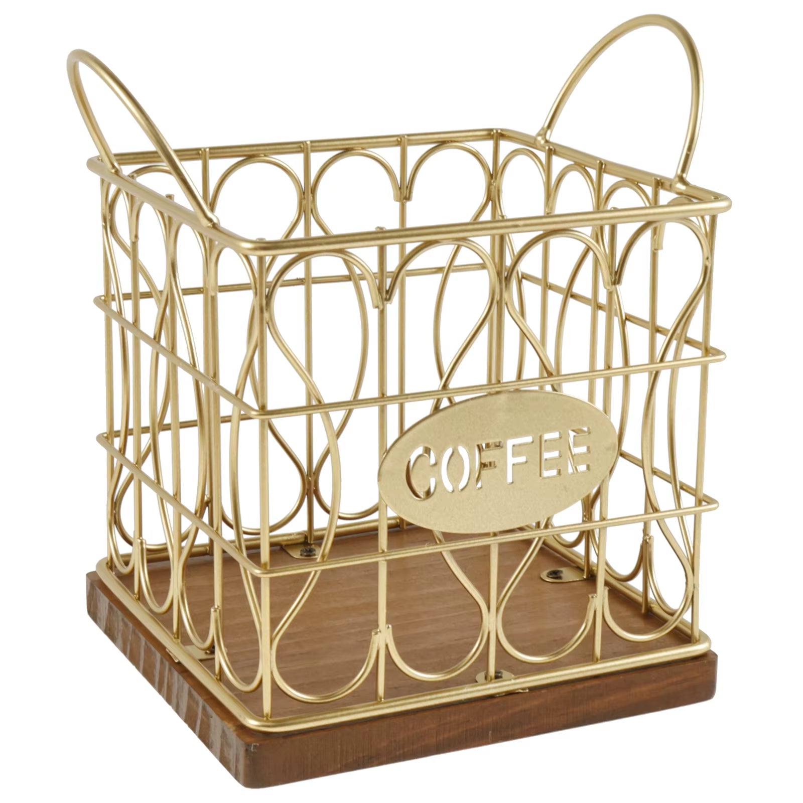 Coffee Pod Holder Iron Coffee Capsule Holder Hollow Coffee Pod Storage Kitchen Countertop Organizer Waterproof Base Baskets