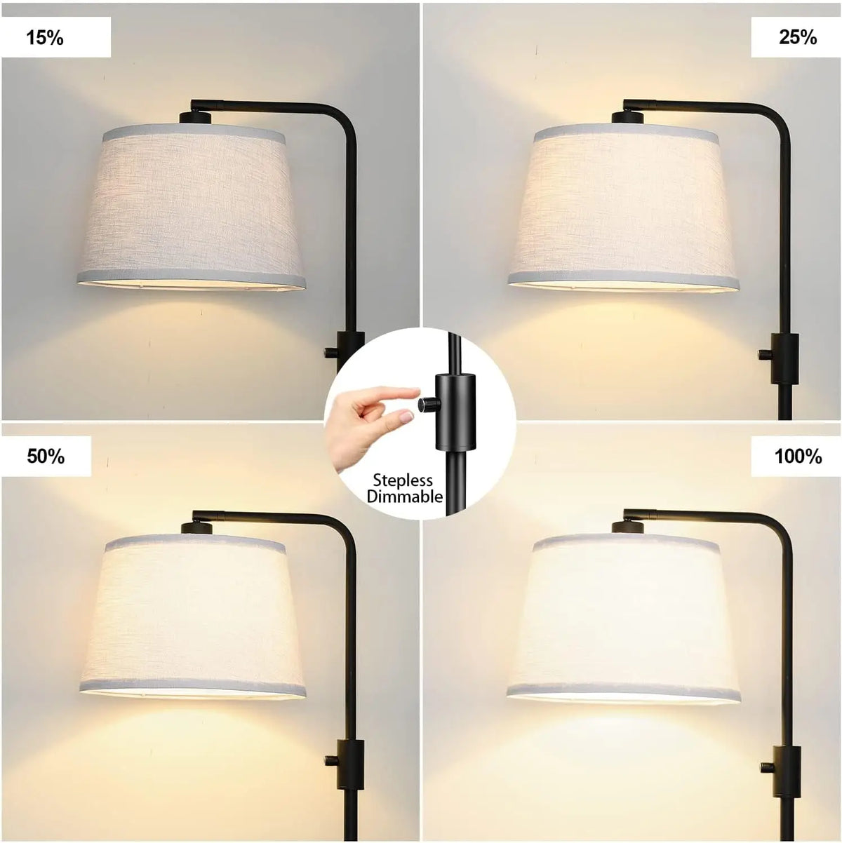 Upgraded Dimmable Arc Floor Lamp