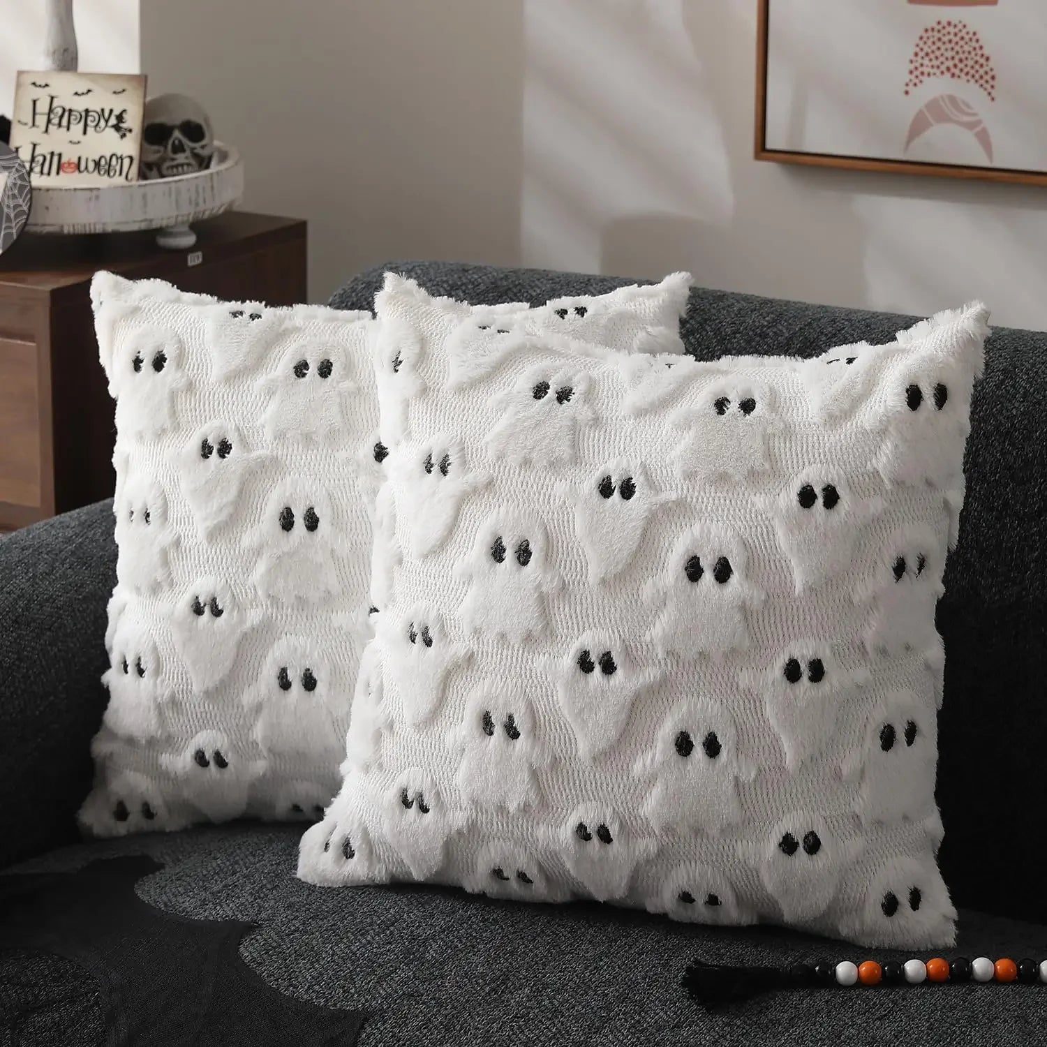Fall Halloween Decorative Pillow Covers, 18x18