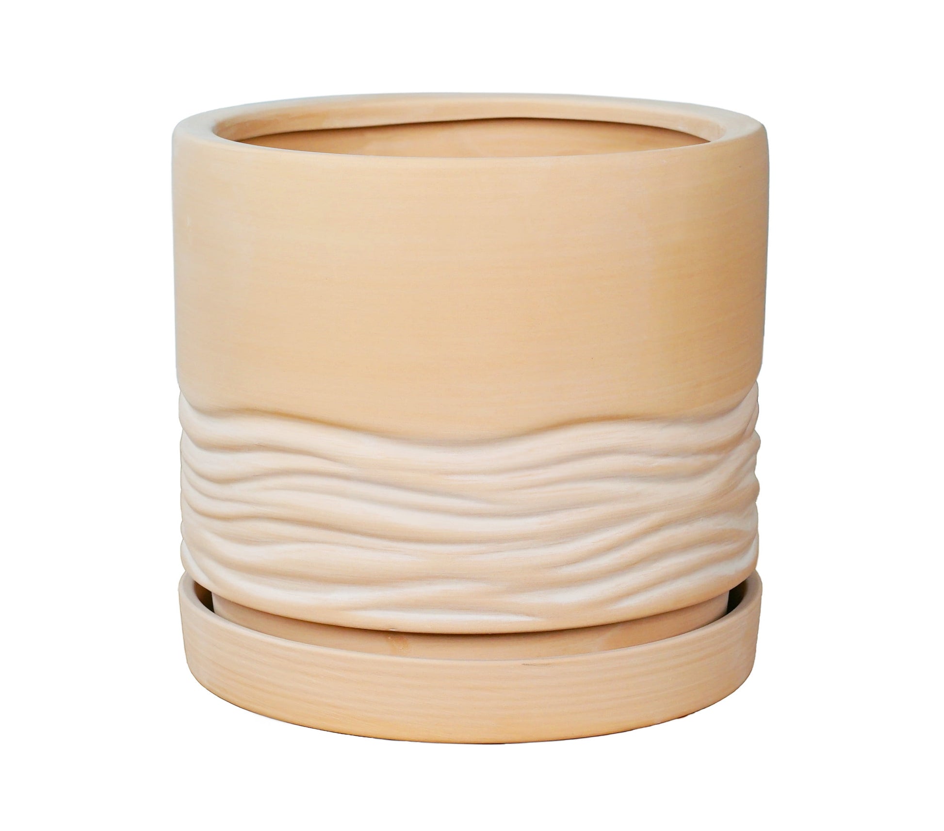 8.2" X 8.2" X 8" round Red Terracotta Terry Plant Planter