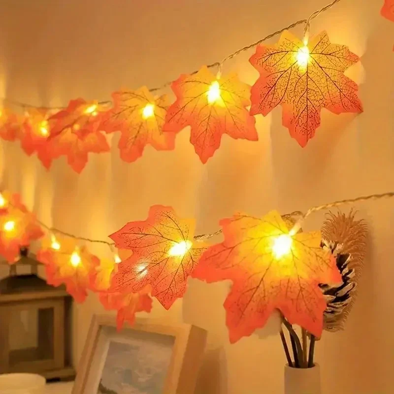 LED Waterproof Maple Leaf String Lights