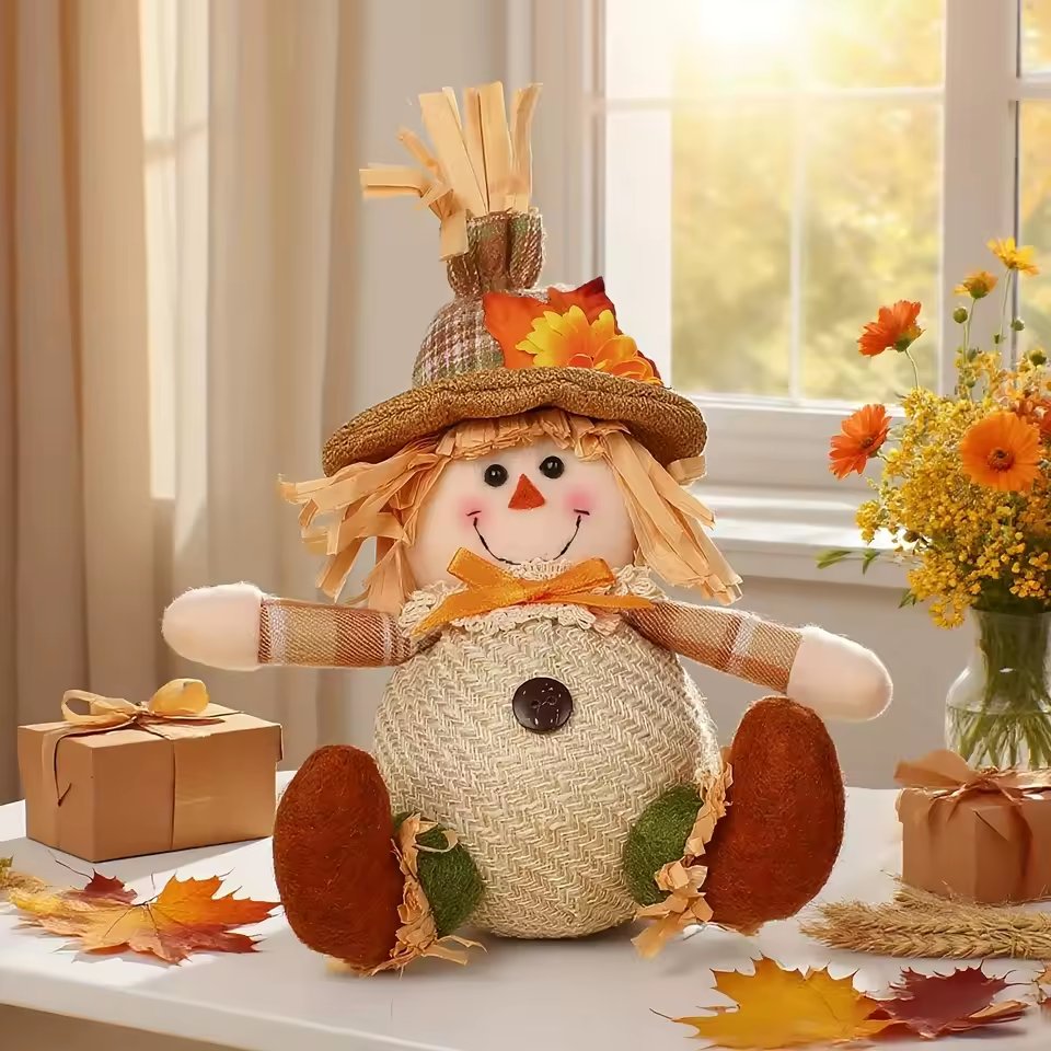 Authentic Harvest Scarecrow Decor