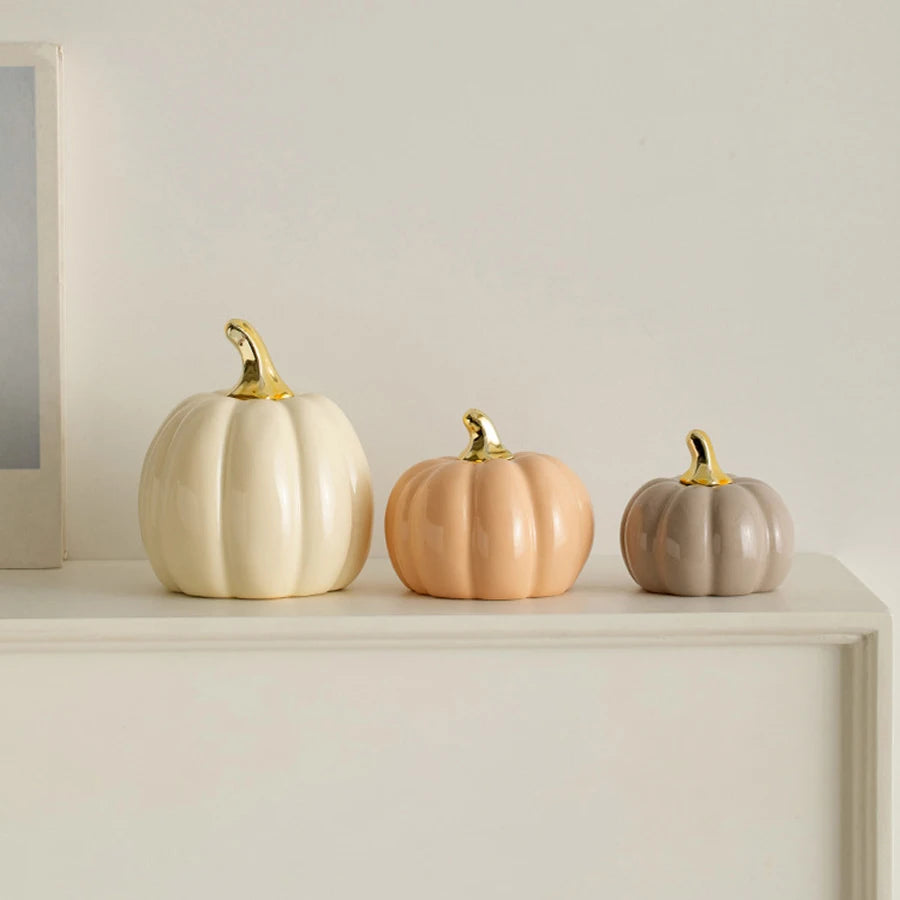 Nordic Ceramic Pumpkin, Autumn Decor