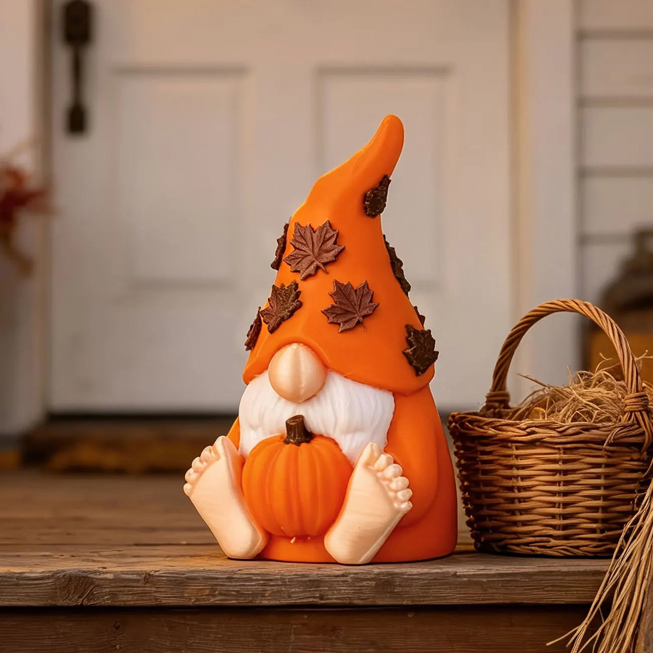 Harvest Festival Pumpkin Gnome Doll Ornament