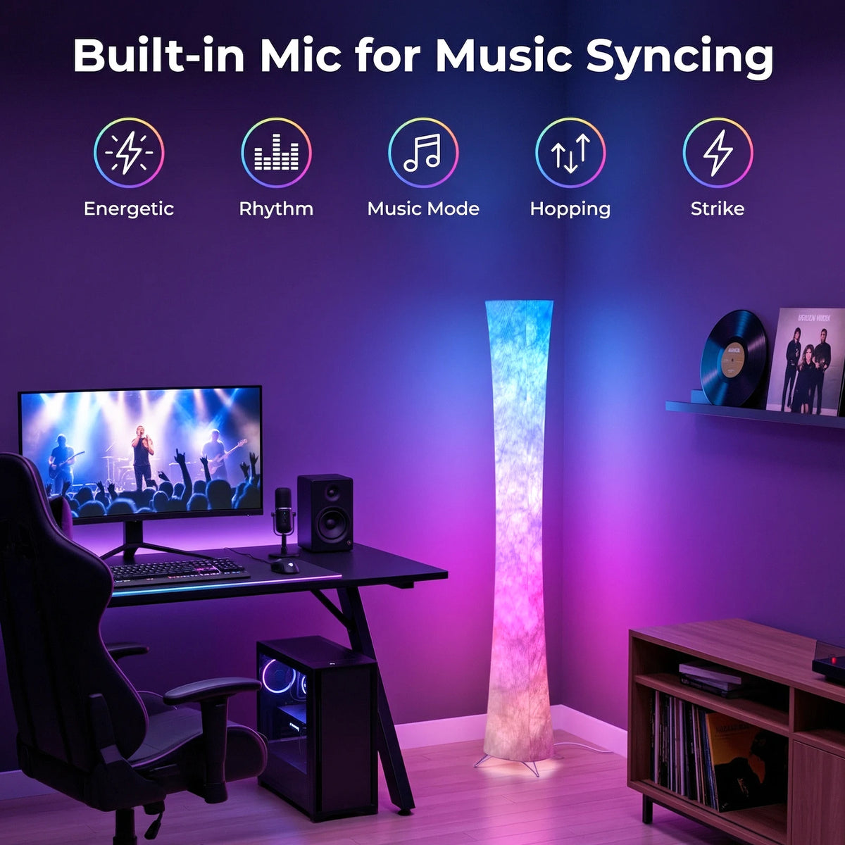 Modern Smart RGB Corner Floor Lamp