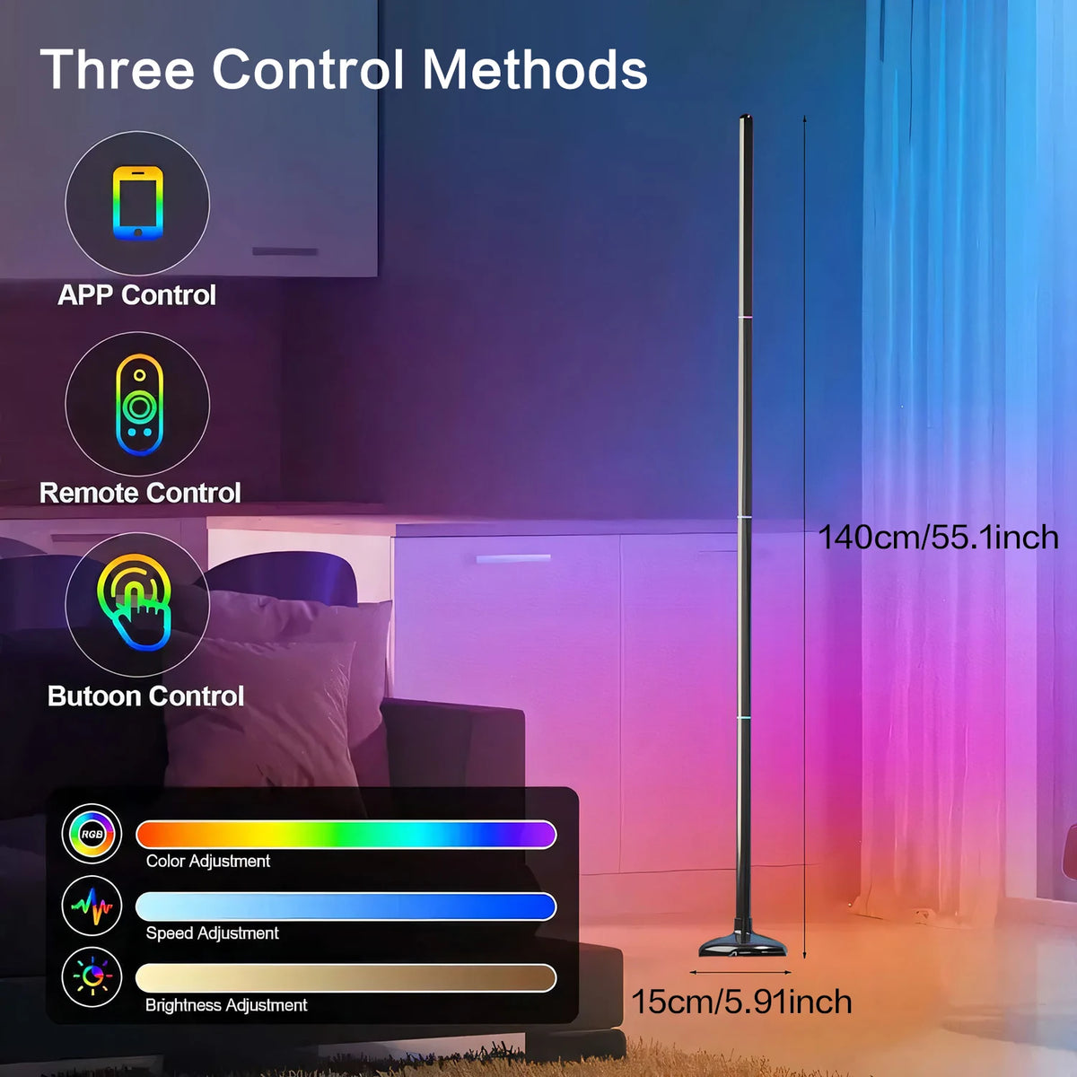 RGB Color Changing Floor Lamp
