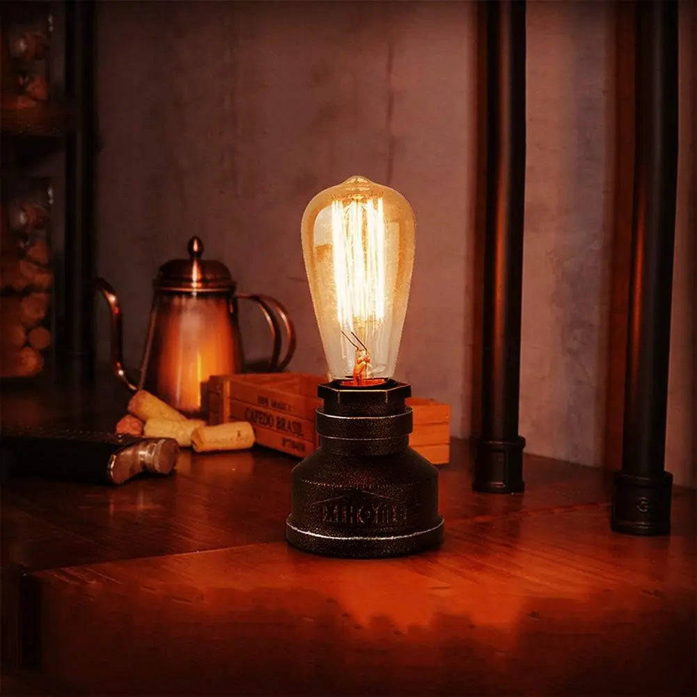 XIHOME Steampunk Water Pipe Desk Lamp Base