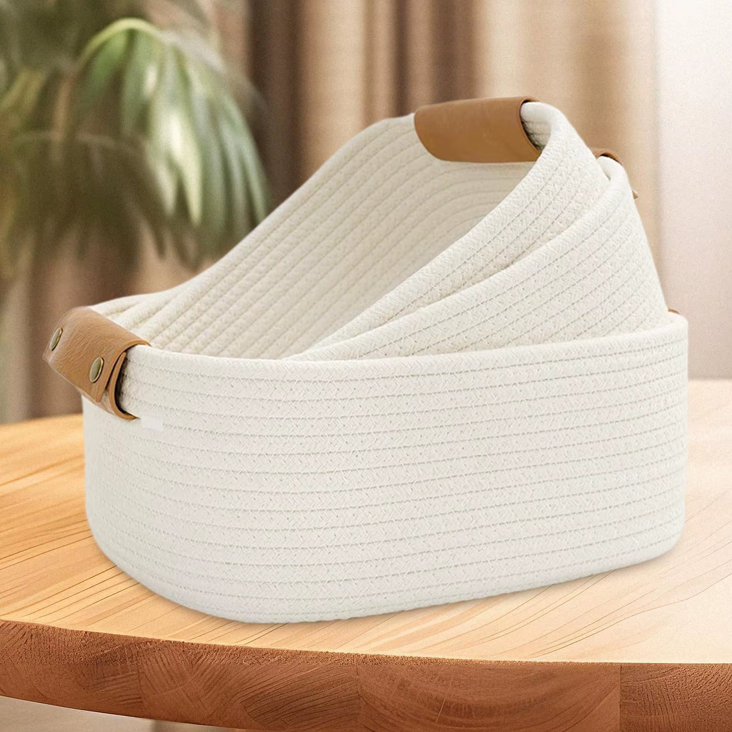 3Pcs Storage Basket Rectangular Storage Organizer Multifunctional Desktop Sundries Cosmetics Kids Toys Storage Box for Home