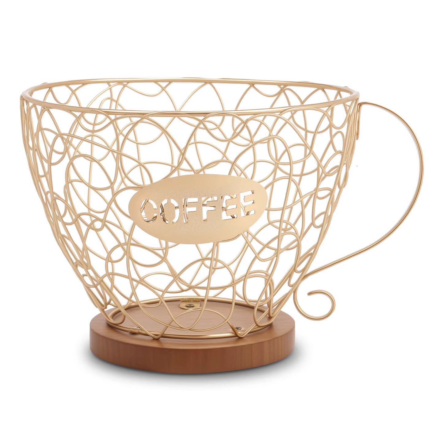 Coffee Pod Holder Iron Coffee Capsule Holder Hollow Coffee Pod Storage Kitchen Countertop Organizer Waterproof Base Baskets